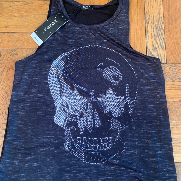 Terez skull printed muscle tee - New! Small. - Picture 1 of 5